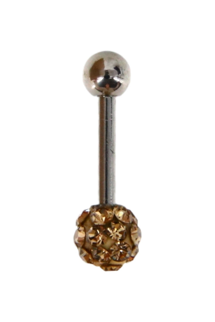 Piercing, zirconiu, 1.3 cm, NO758, Auriu
