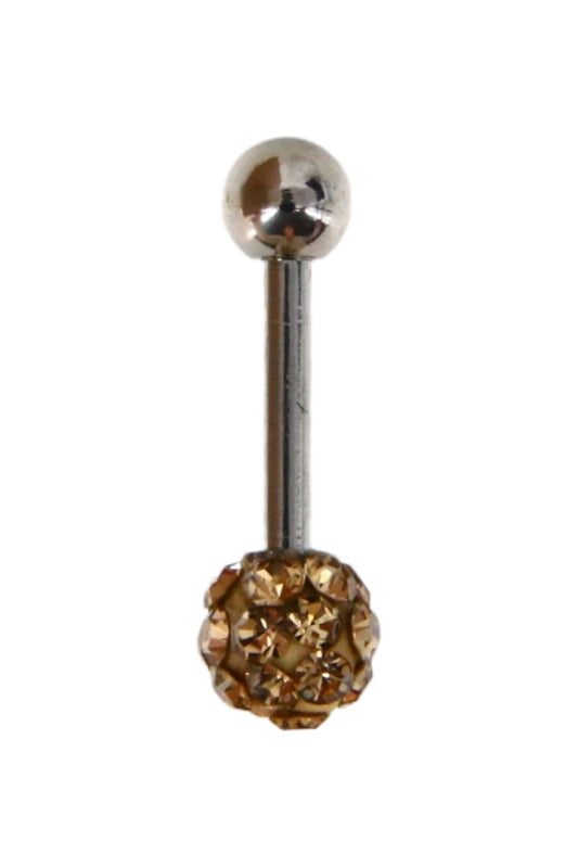 Piercing, zirconiu, 1.3 cm, NO758, Auriu