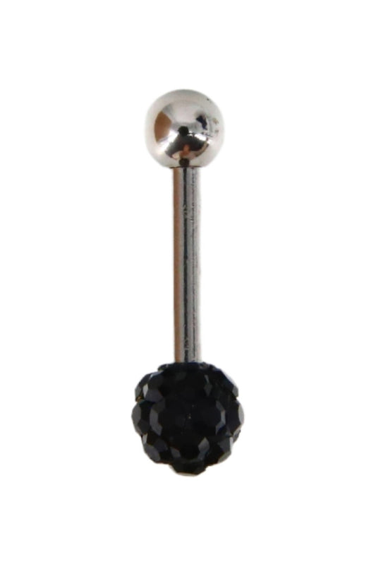 Piercing, zirconiu, 1.3 cm, NO760, Negru