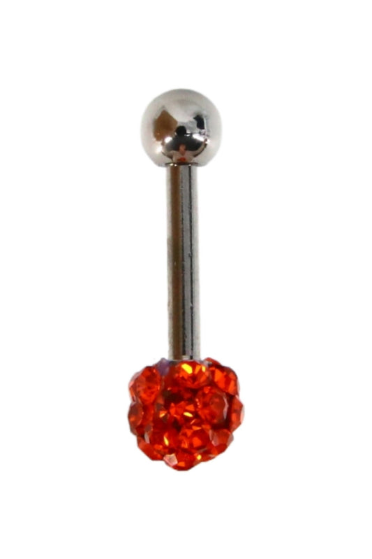 Piercing, zirconiu, 1.3 cm, NO761, Portocaliu