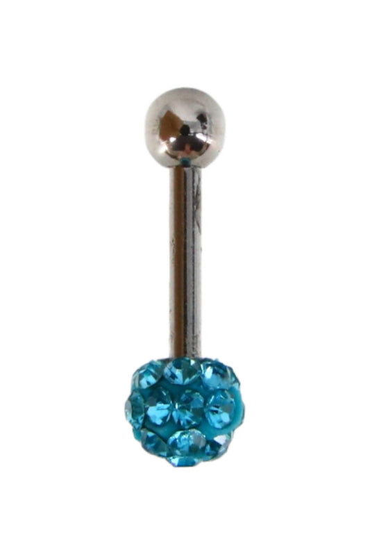 Piercing, zirconiu, 1.3 cm, NO763, Albastru