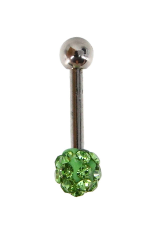 Piercing, zirconiu, 1.3 cm, NO764, Verde