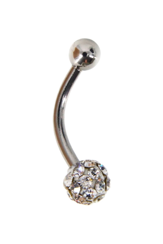 Piercing, zirconiu, 1.5 cm, NO689, Alb