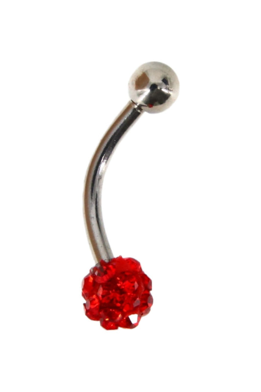 Piercing, zirconiu, 1.5 cm, NO690, Rosu