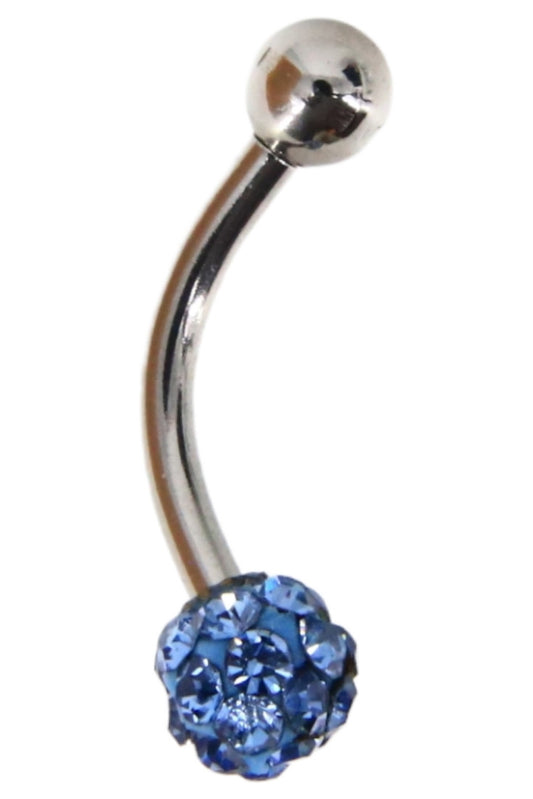Piercing, zirconiu, 1.5 cm, NO694, Albastru