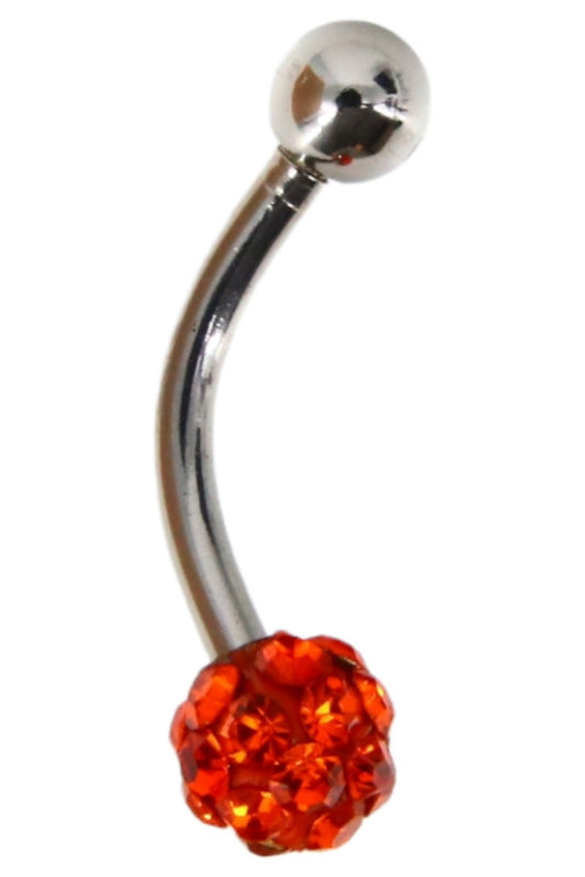 Piercing, zirconiu, 1.5 cm, NO695, Portocaliu
