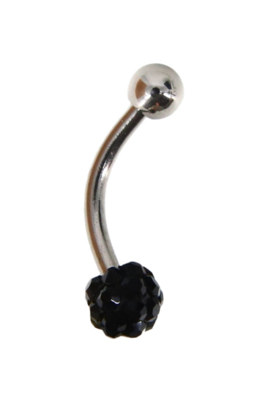Piercing, zirconiu, 1.5 cm, NO696, Negru