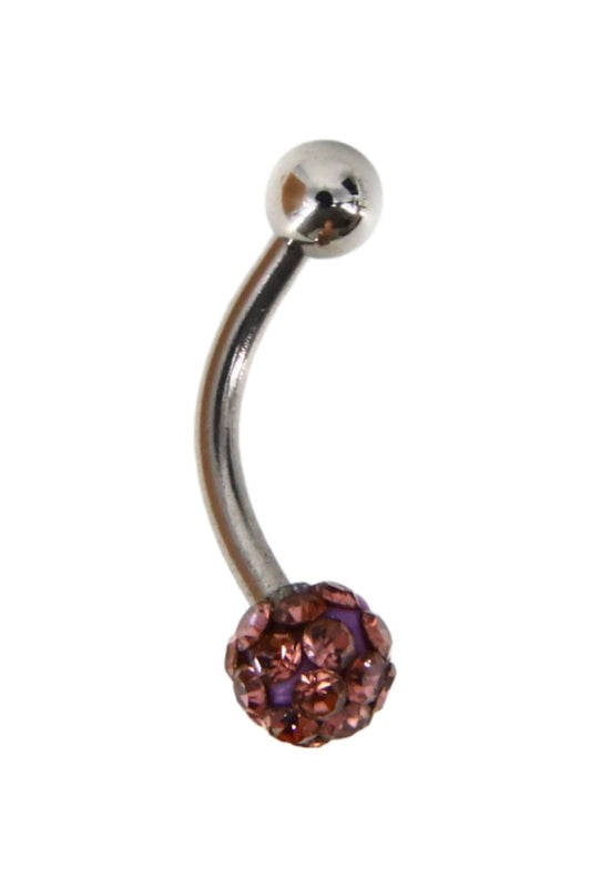 Piercing, zirconiu, 1.5 cm, NO698, Roz