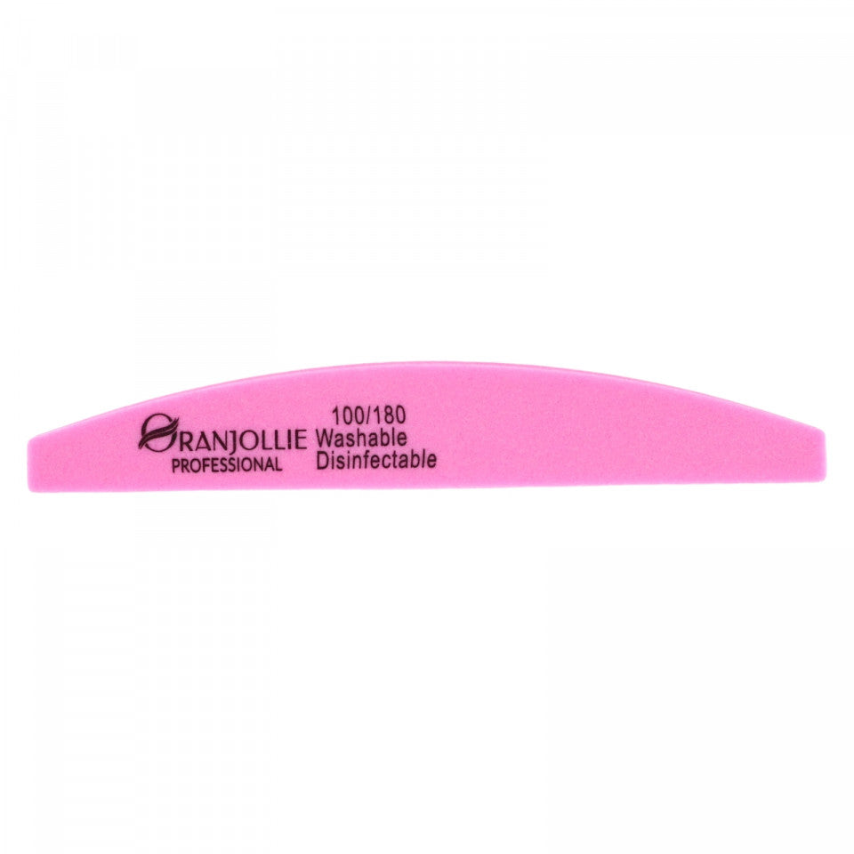 Pila buffer unghii, granulatie, washable, 100 / 180, Roz