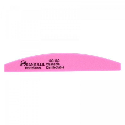 Pila buffer unghii, granulatie, washable, 100 / 180, Roz