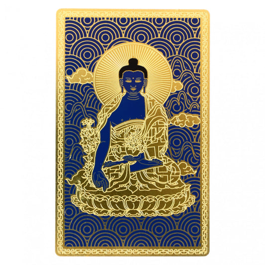 Placa Buddha al Medicinei, NO3122, 8 x 5 cm, Multicolor