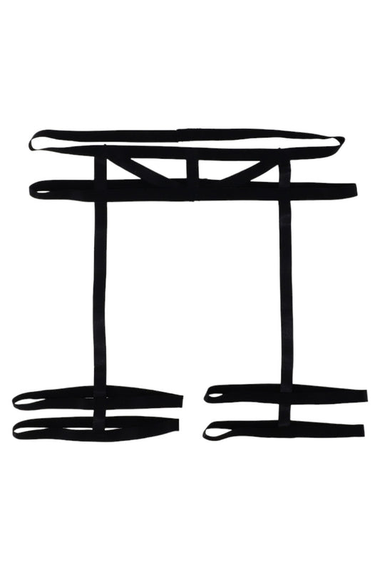 Portjartier sexy, Staps, NO7548, One Size INTL, Negru
