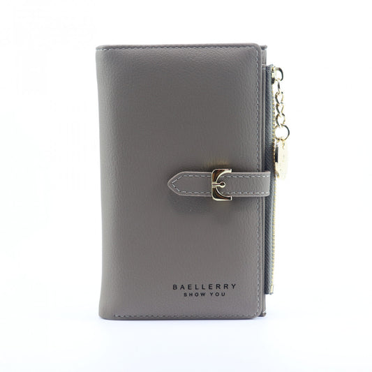Portofel Dama, Baellerry, Gri, Piele ecologica