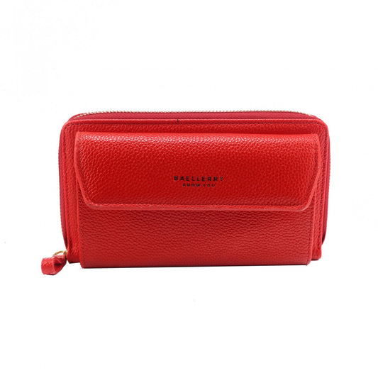 Portofel Dama, Baellerry, Rosu deschis, Piele ecologica