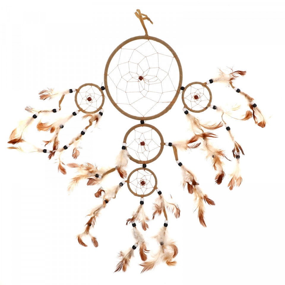 Prinzator de vise, cu 5 cercuri, Feng Shui, NO7236, 50 cm, Multicolor