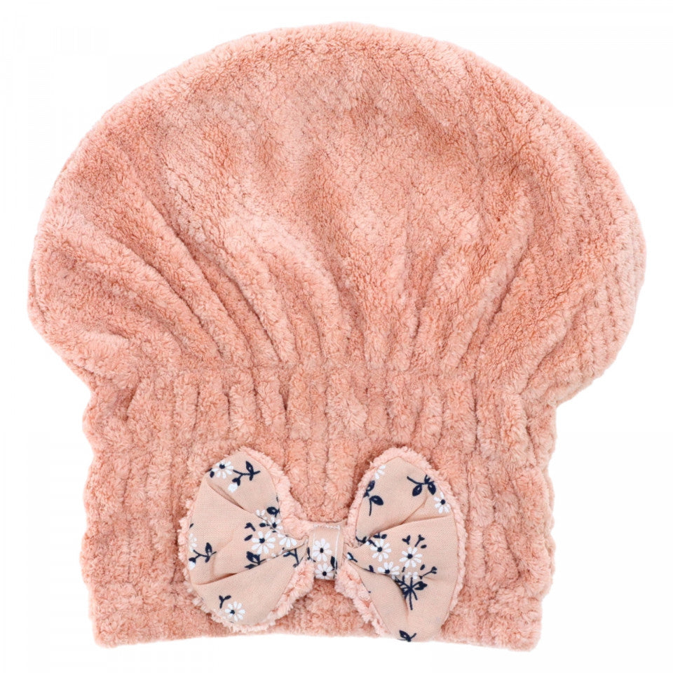 Prosop pentru uscat parul, Adulti, Tip caciulita, NO42223, 23 x 26 cm, Roz