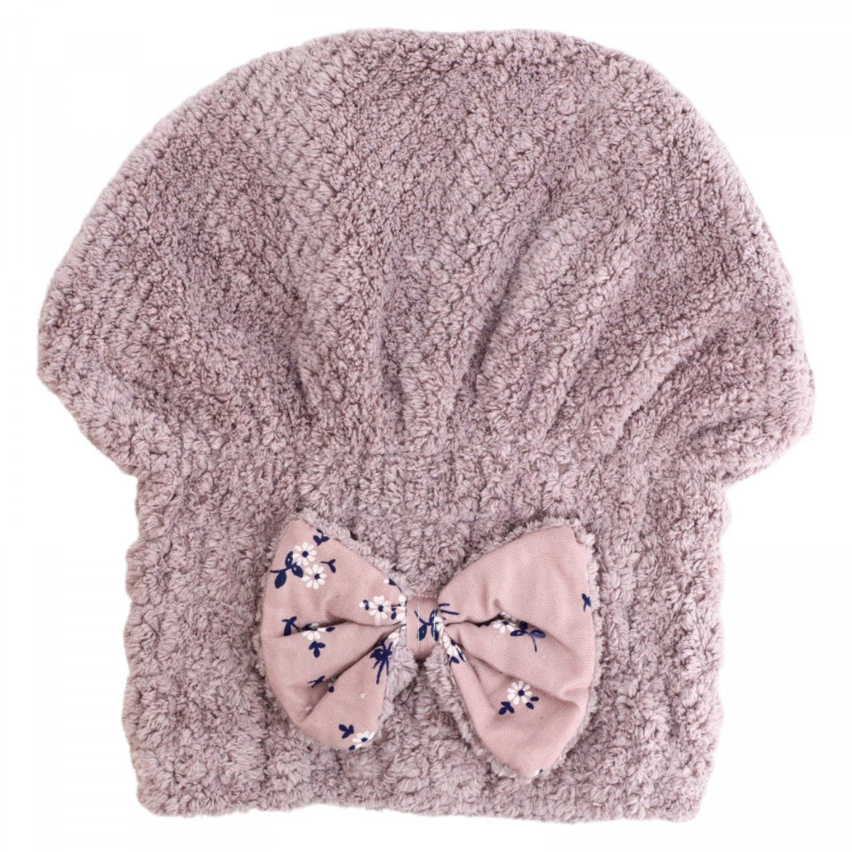 Prosop pentru uscat parul, Adulti, Tip caciulita, NO4225, 23 x 26 cm, Mov