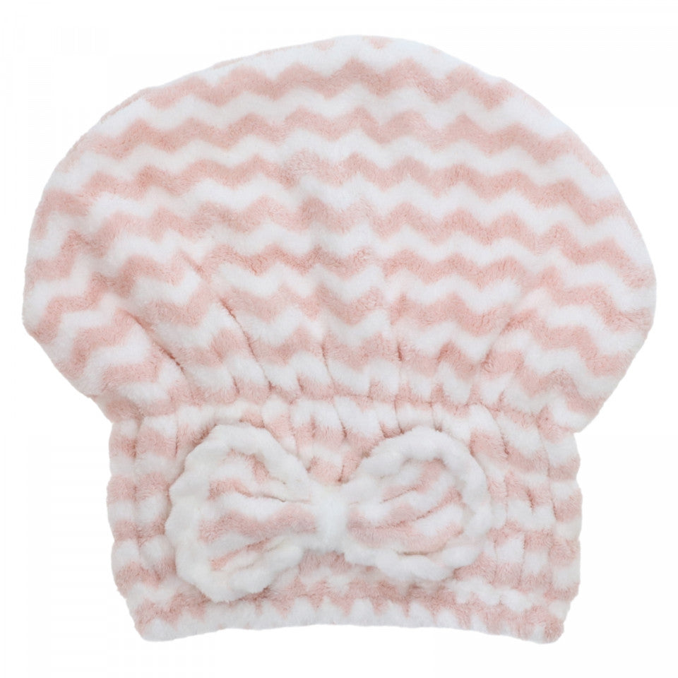 Prosop pentru uscat parul, Adulti, Tip caciulita, NO4227, 23 x 26 cm, Roz