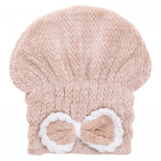 Prosop pentru uscat parul, Adulti, Tip caciulita, NO4228, 23 x 26 cm, Bej