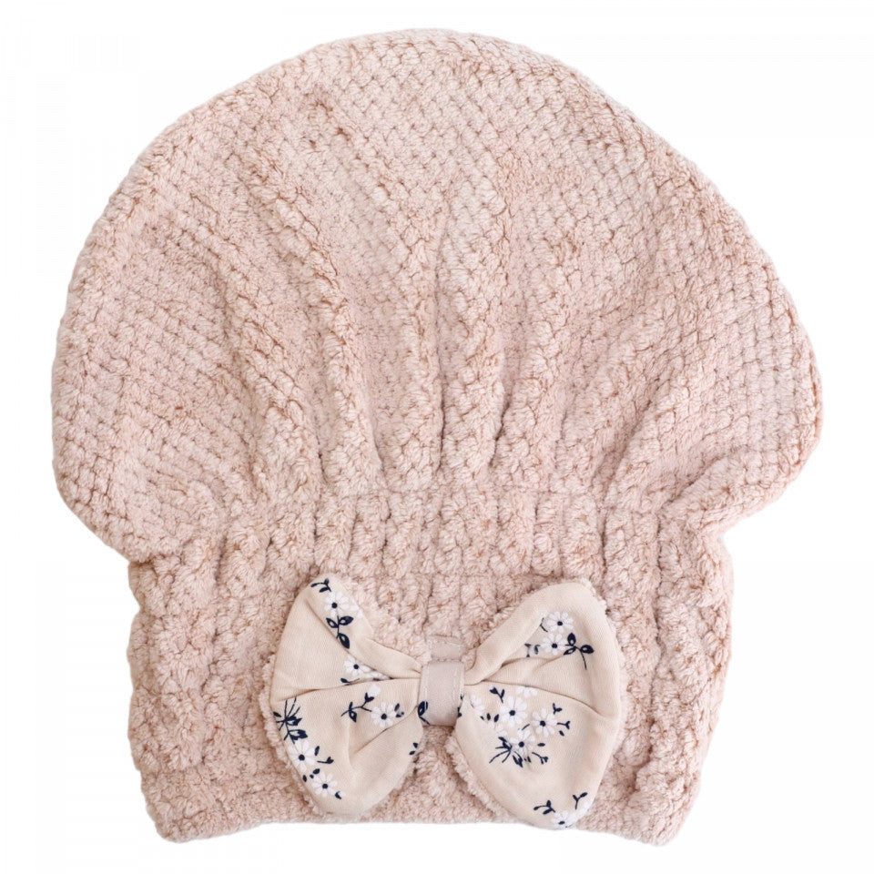 Prosop pentru uscat parul, Adulti, Tip caciulita, NO4313, 23 x 26 cm, Bej