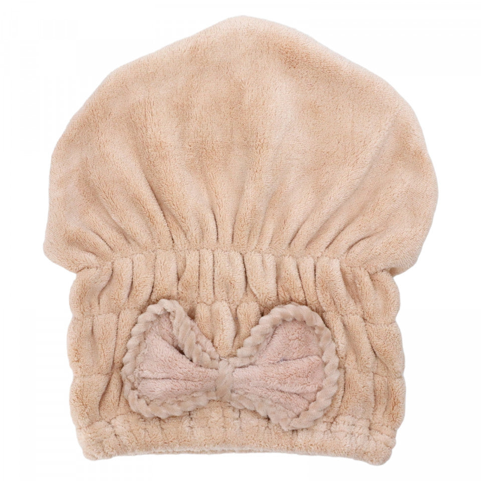 Prosop pentru uscat parul, Adulti, Tip caciulita, NO4742, 23 x 26 cm, Bej