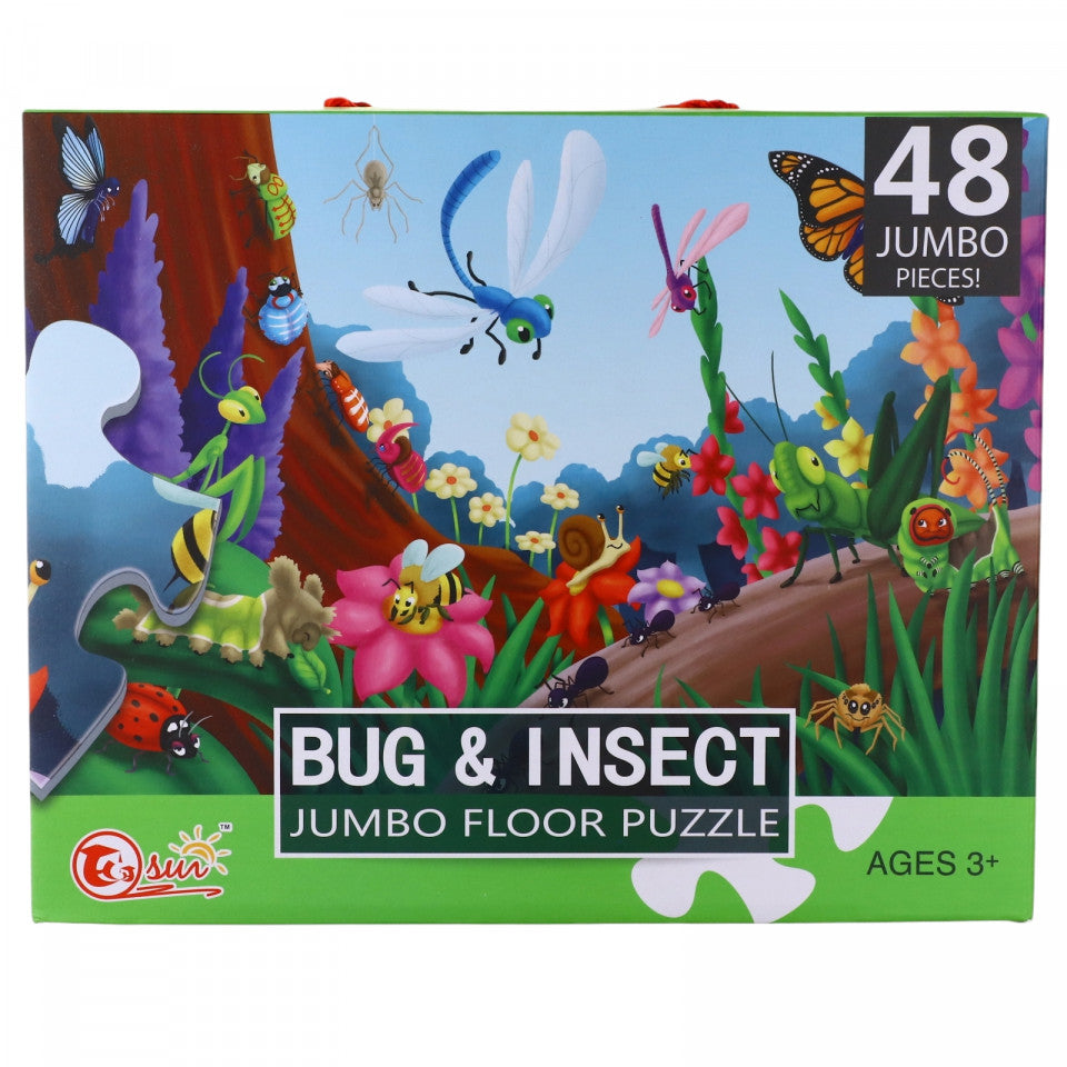 Puzzle Jumbo, 48 piese, 90 x 60 cm, Insecte si Gandacei