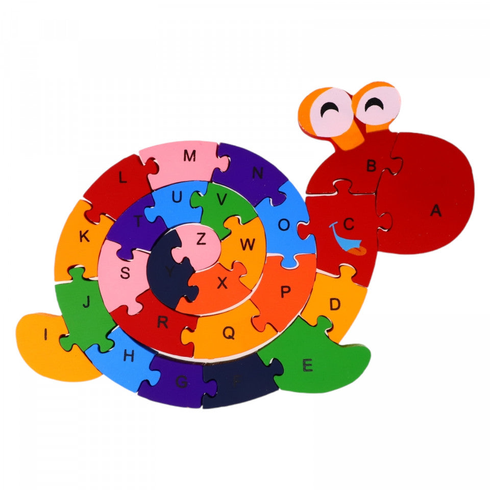Puzzle lemn melc, multicolor, NO346, 26 pcs, 25.5x15.5 cm