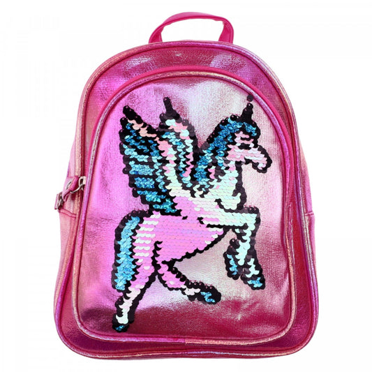 Rucsac pentru copii, Paiete, Unicorn, 24 x 20 x 10 cm, NO957, Roz