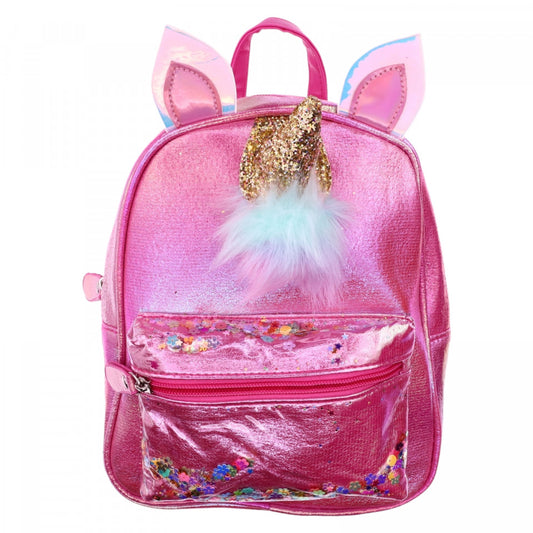 Rucsac pentru copii, Stelute, Unicorn, 24 x 20 x 10, NO964, Roz sidef