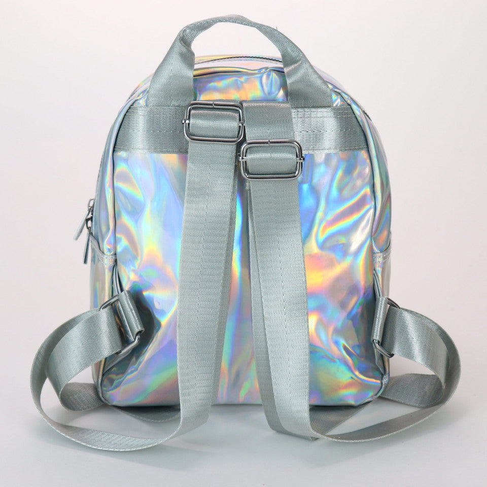 Rucsac Rainbow Femei, Alb/Gri Sidef, Marime Universala