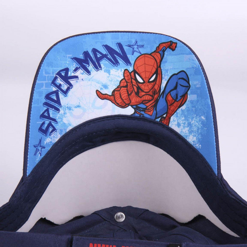 Sapca Spiderman cu logo brodat, Albastru, 53 cm