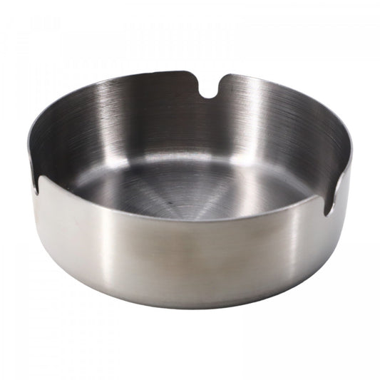 Scrumiera din metal, NO546, Otel inoxidabil, 3 tigarete, 10 cm, Argintiu