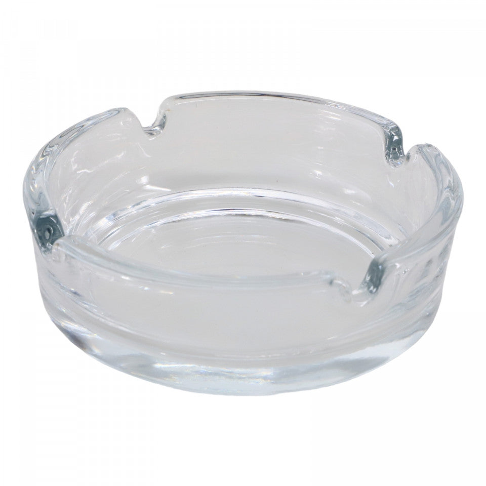 Scrumiera din sticla, NO457, 10.5 cm, Transparent