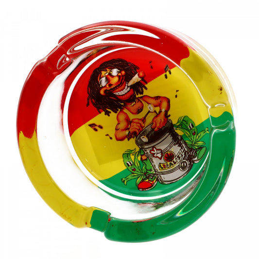 Scumiera din sticla, model Legalize, 8.5 x 3.5 cm, Multicolor