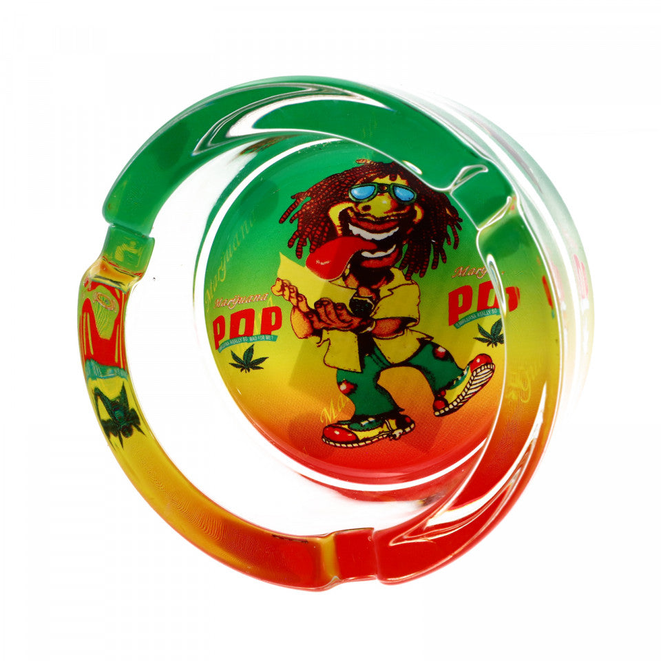 Scumiera din sticla, model PopPop, 8.5 x 3.5 cm, Multicolor