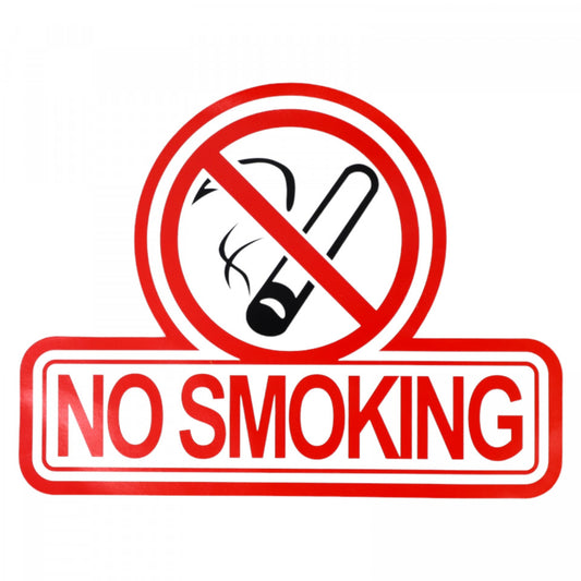 Semn de informare, NO SMOKING, 14.5 x 19 cm, Multicolor
