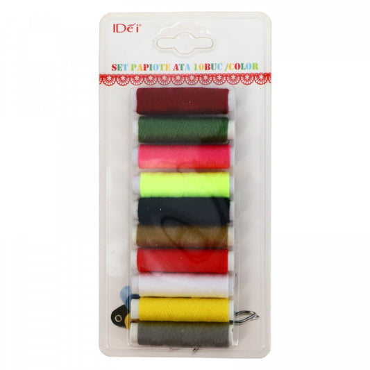 Set 10 bucati papiote, Ata de cusut, NO6067, Multicolor