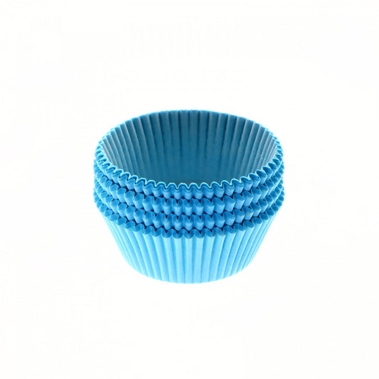 Set 100 bucati, forme de copt din hartie pentru briose, 7 cm, Bleu