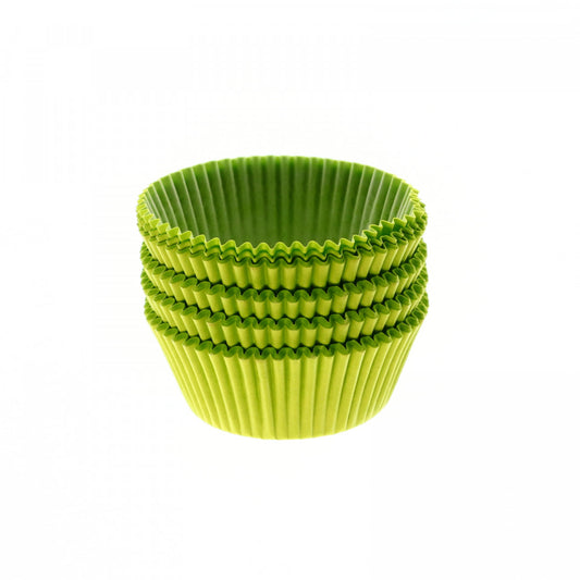 Set 100 bucati, forme de copt din hartie pentru briose, 7 cm, Verde