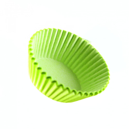 Set 100 bucati, forme de copt din hartie pentru briose, 8cm, Verde