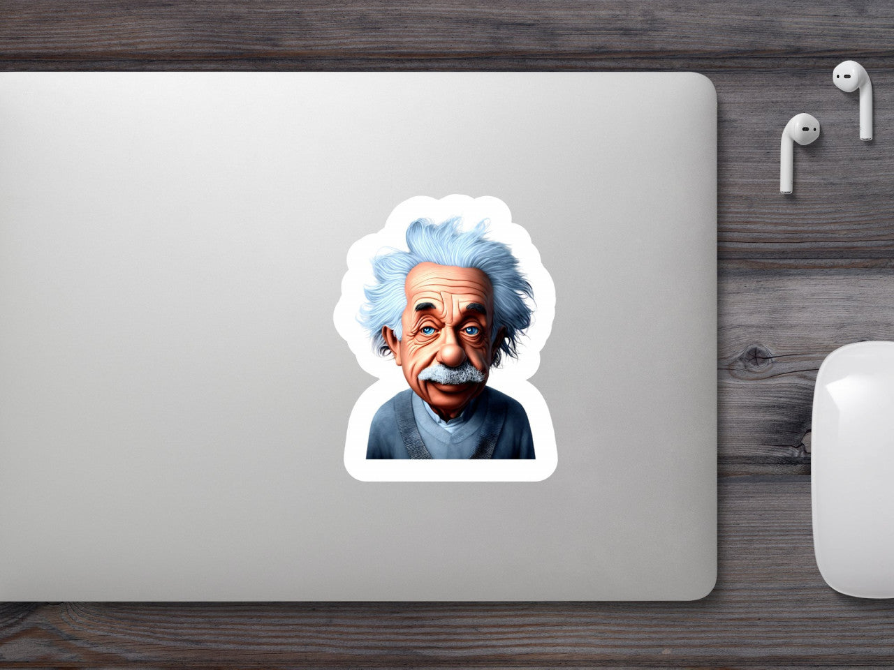 Set 12 bucati, Sticker decorativ, Albert Einstein, Rezistent la apa, NO3796, 6 cm, Multicolor