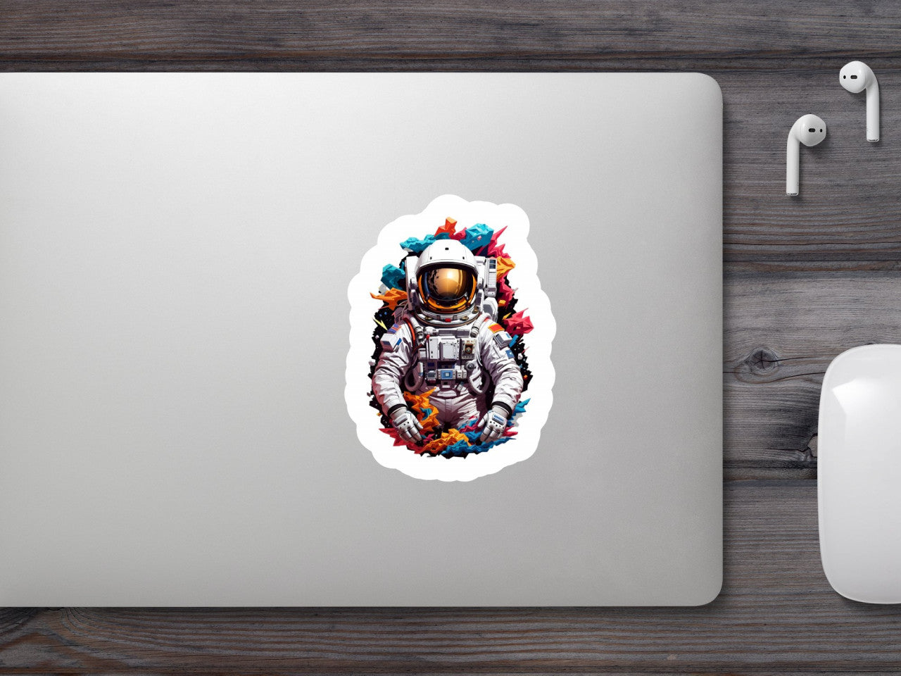 Set 12 bucati, Sticker decorativ, Astronaut, Rezistent la apa, NO3986, 6 cm, Multicolor