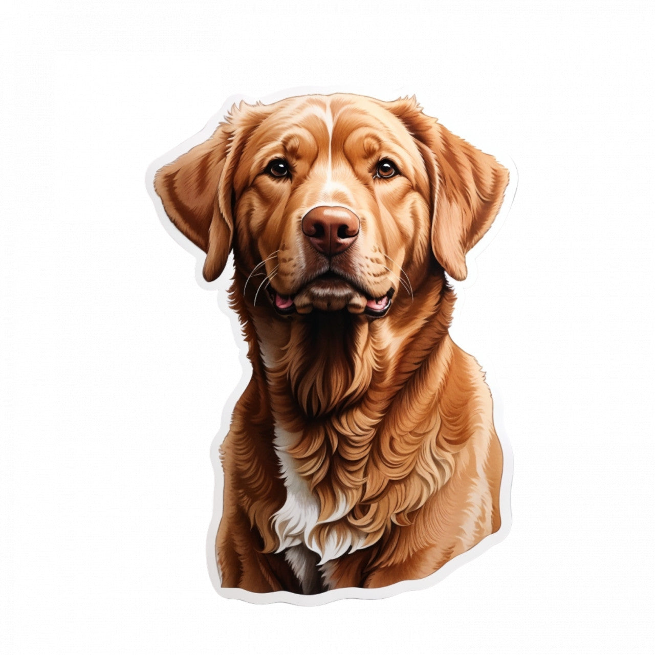 Set 12 bucati, Sticker decorativ, Caine Retriever chesapeake, Rezistent la apa, NO2721, 6 cm, Multicolor
