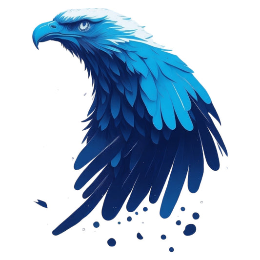 Set 12 bucati, Sticker decorativ, Cap de vultur tulburat, Rezistent la apa, NO4144, 6 cm, Multicolor