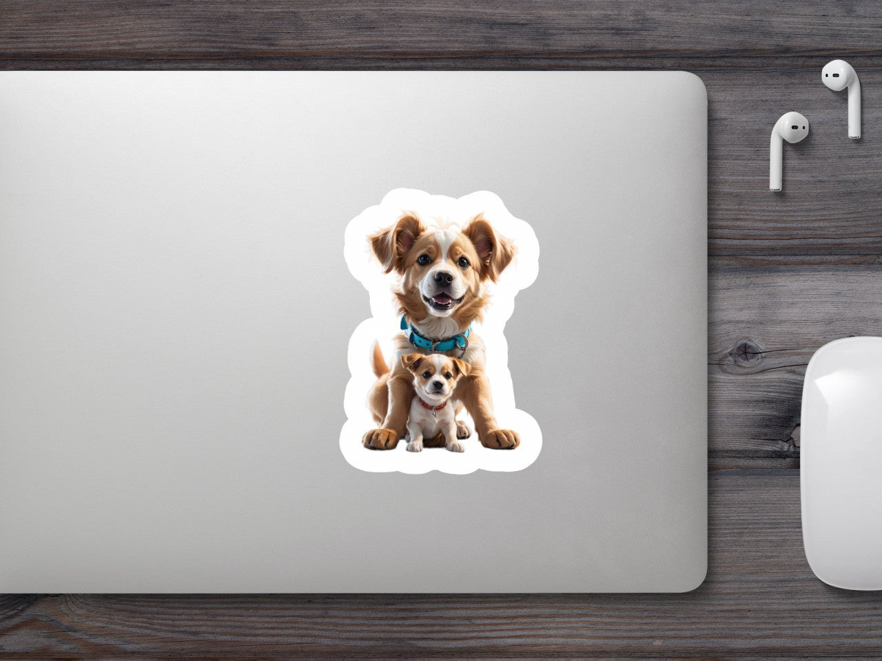 Set 12 bucati, Sticker decorativ, Catelusi de plus , Rezistent la apa, NO4058, 6 cm, Multicolor