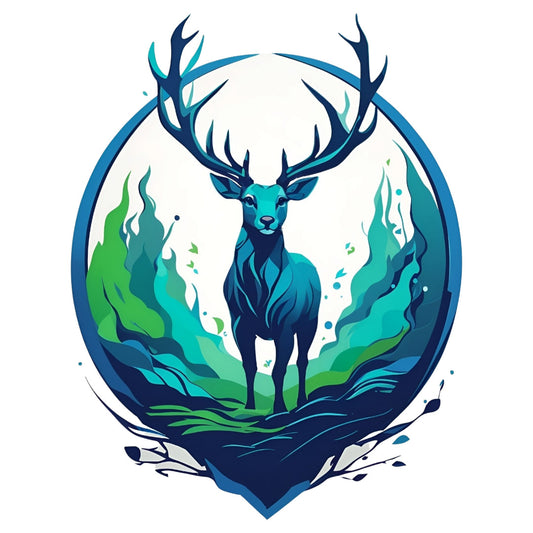 Set 12 bucati, Sticker decorativ, Cerb, Rezistent la apa, NO3973, 6 cm, Multicolor