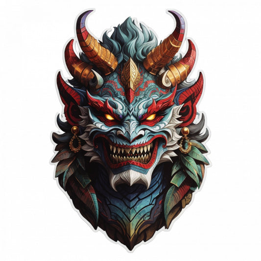 Set 12 bucati, Sticker decorativ, Demonul Balam, Rezistent la apa, NO2441, 6 cm, Multicolor