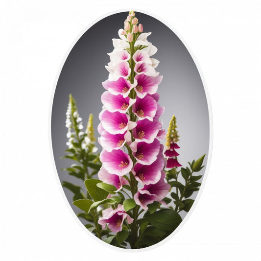 Set 12 bucati, Sticker decorativ, Floare de foxglove, Rezistent la apa, NO2920, 6 cm, Multicolor