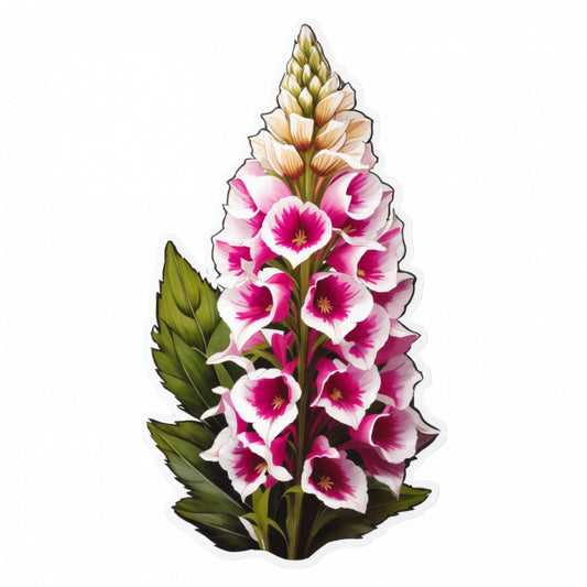 Set 12 bucati, Sticker decorativ, Floare de foxglove, Rezistent la apa, NO2921, 6 cm, Multicolor