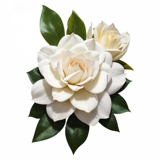 Set 12 bucati, Sticker decorativ, Floare de gardenia, Rezistent la apa, NO2935, 6 cm, Multicolor